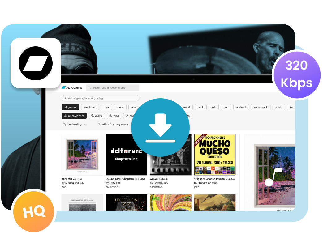 download bandcamp music