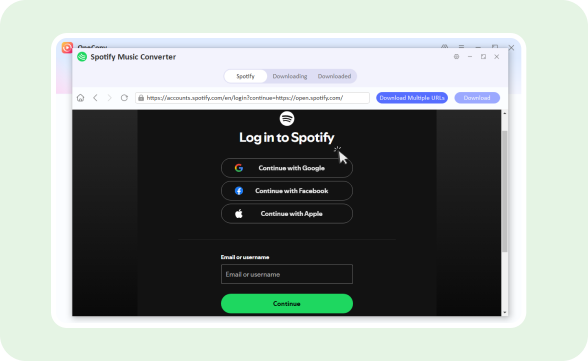 login spotify account