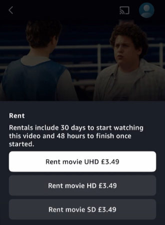 amazon rent movie