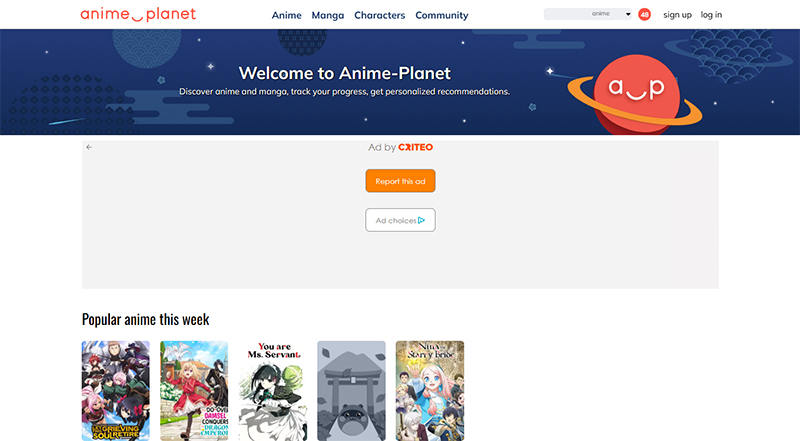 gogoanime alternative Anime-Planet