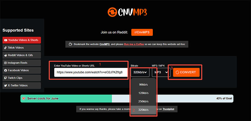 cnvmp3 download youtube to mp3