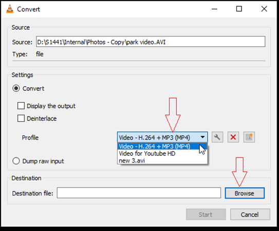 Convert 3GP to MP4 with VLC
