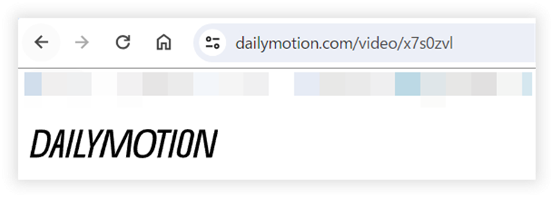 Dailymotion url