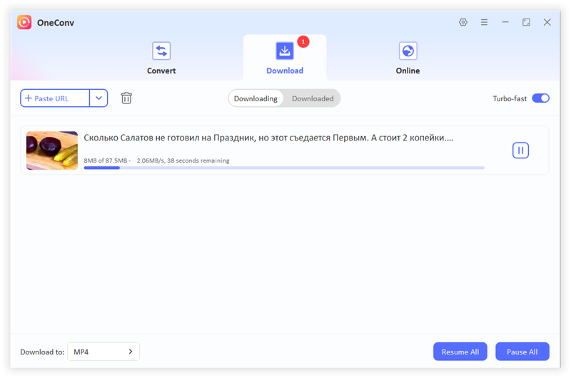 download videos from ok ru with oneconv