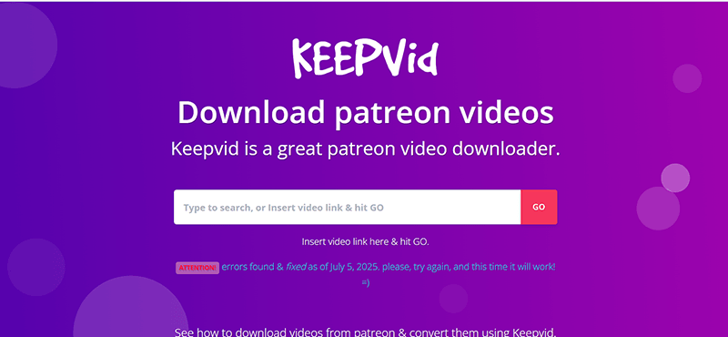 Download Patreon Videos with KeepVid