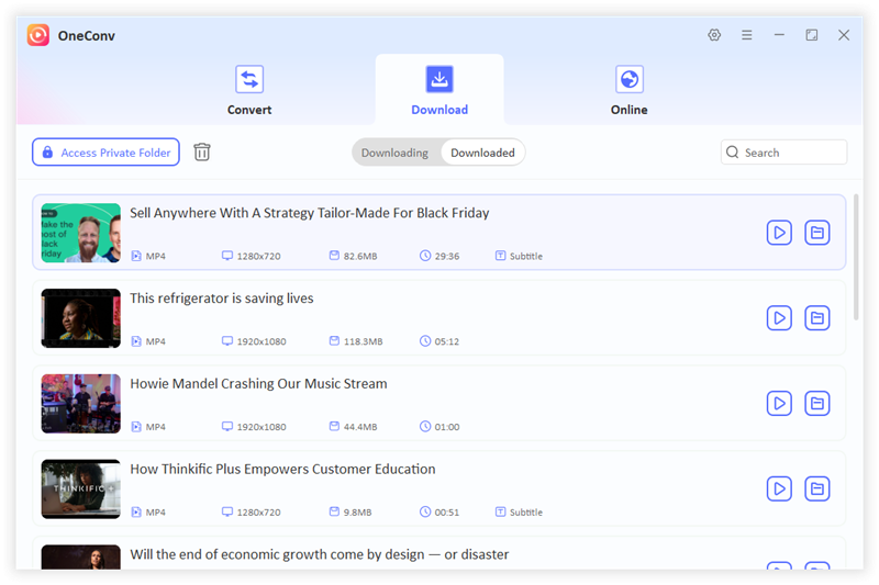 download videos from teachable with oneconv