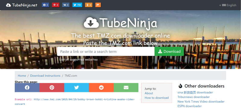download tmz videos with tubeninja