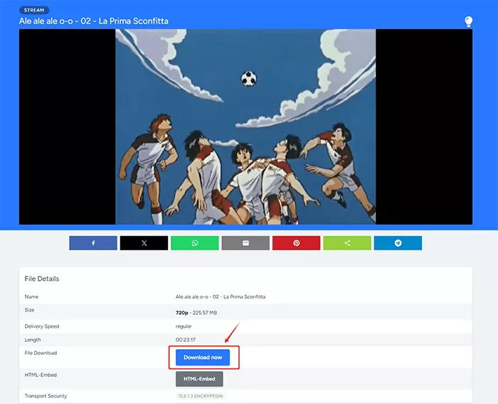 download voe video with built-in button