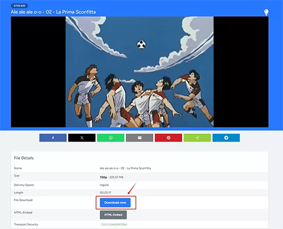 download voe video with built-in button