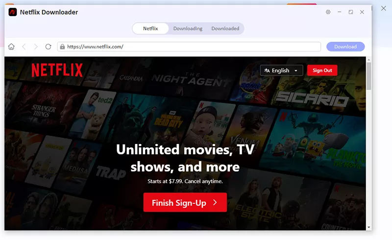 log into netflix in oneconv