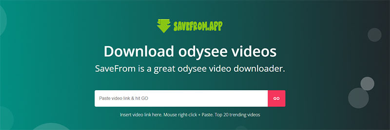 download odysee video with savefrom