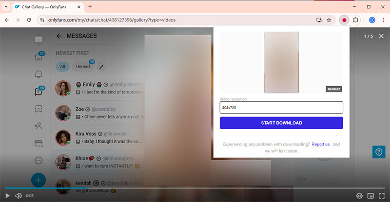 download onlyfans videos from messages with Video Downloader Global
