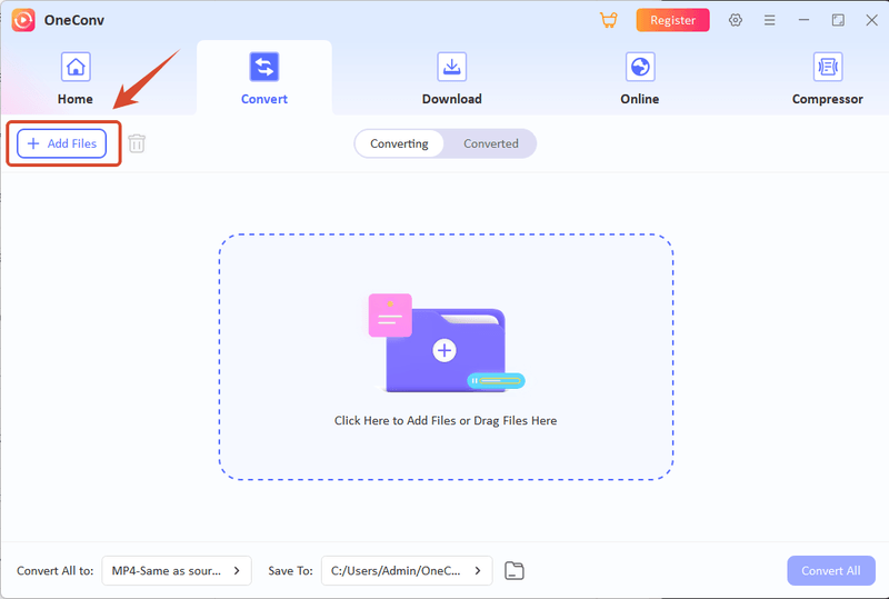 oneconv add files