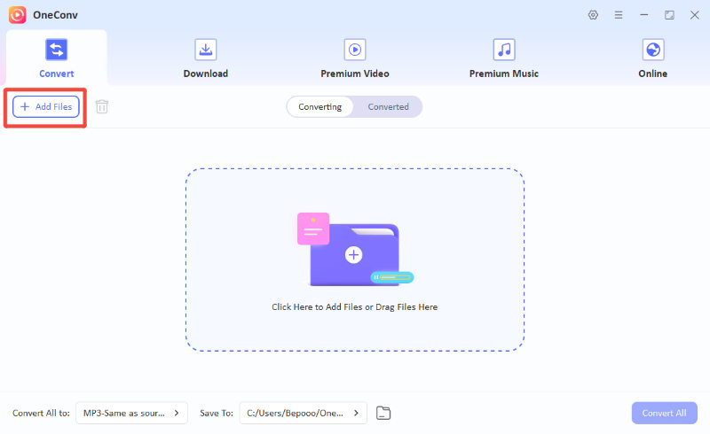oneconv add files