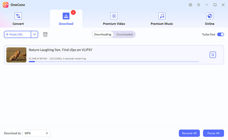 oneconv download from vlipsy