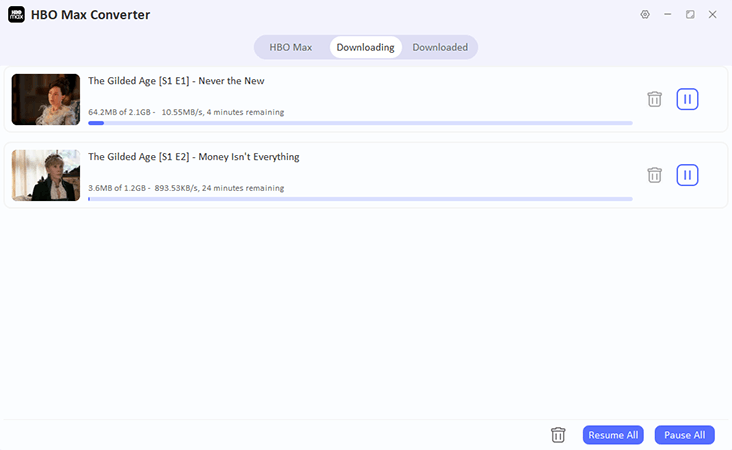 oneconv downloading hbo max video
