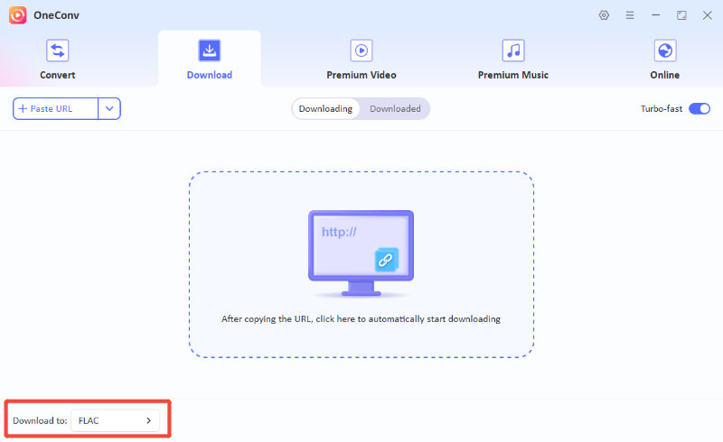 OneConv FLAC Download Format