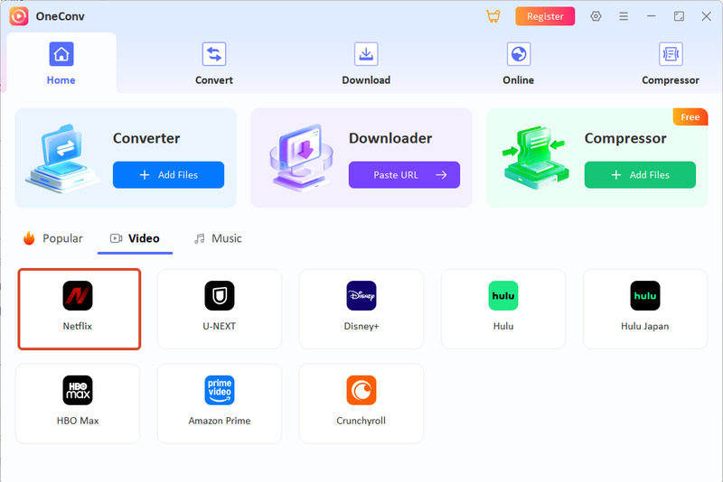 oneconv netflix converter