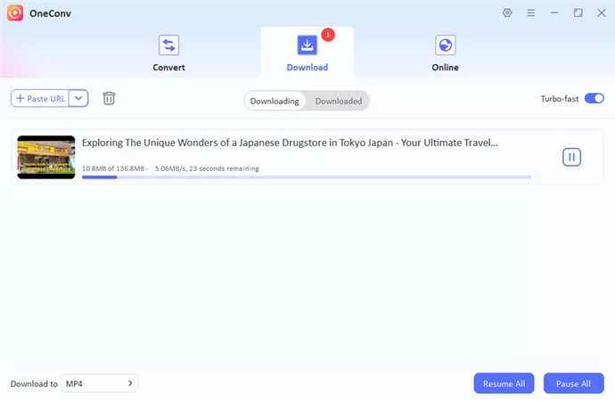 Oneconv Paste Url Download