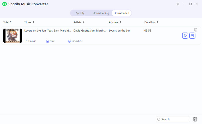 oneconv spotify downloaded flac