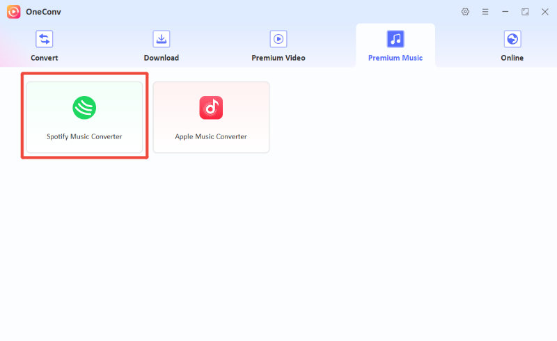 oneconv spotify music converter