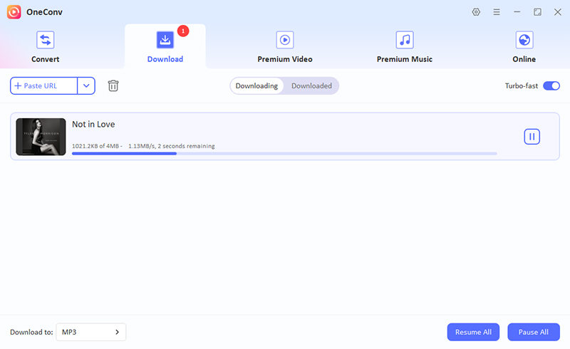 oneconv download youtube to mp3
