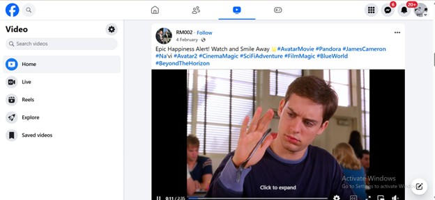 open facebook video to download