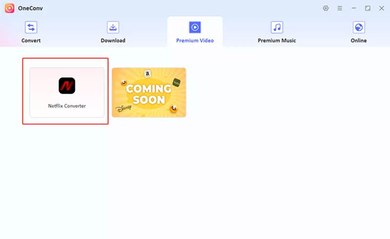 open netflix download in oneconv
