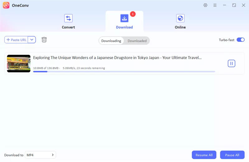 downloading hulu videos with oneconv