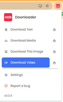 rednote downloader chrome extension select