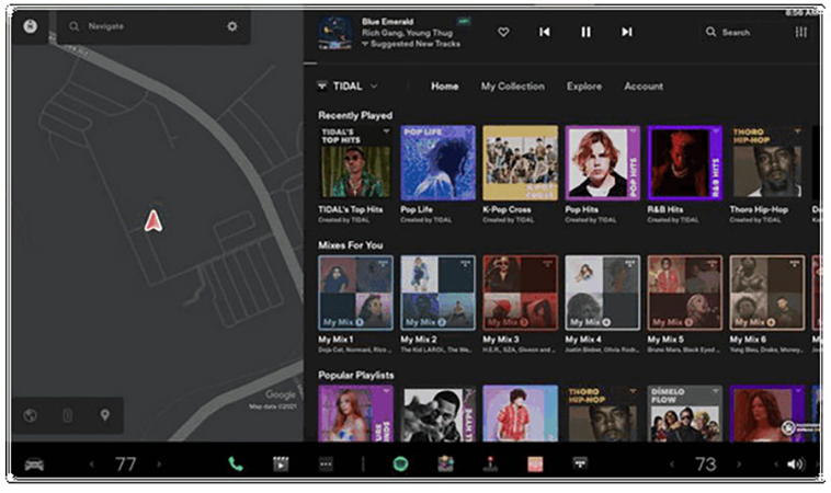 steps to use tidal on tesla