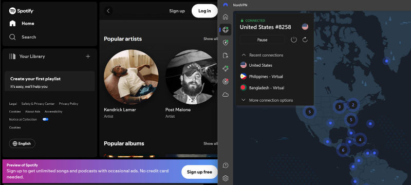 unblock spotify with vpn