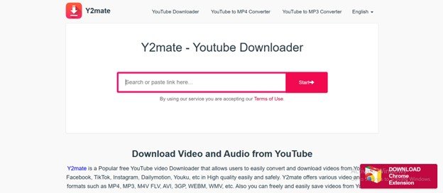 y2mate download video audio online